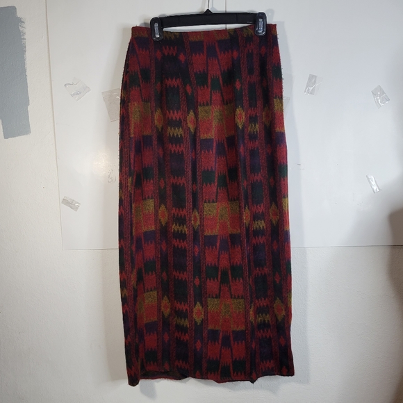 Gabriella's (vintage I think) Long Wrap skirt Made in USA Hook/loop size Med - Picture 5 of 11